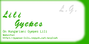lili gyepes business card